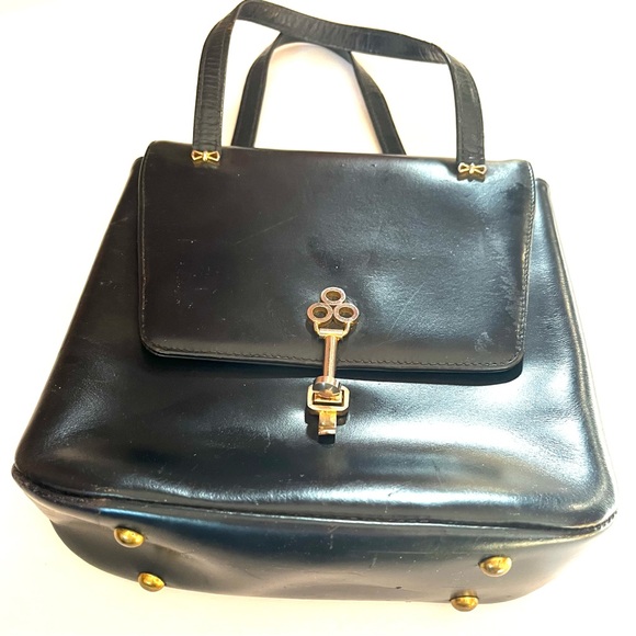 Dolfan Handbags - Dolfan Vintage 60's Leather Handbag - Made in France